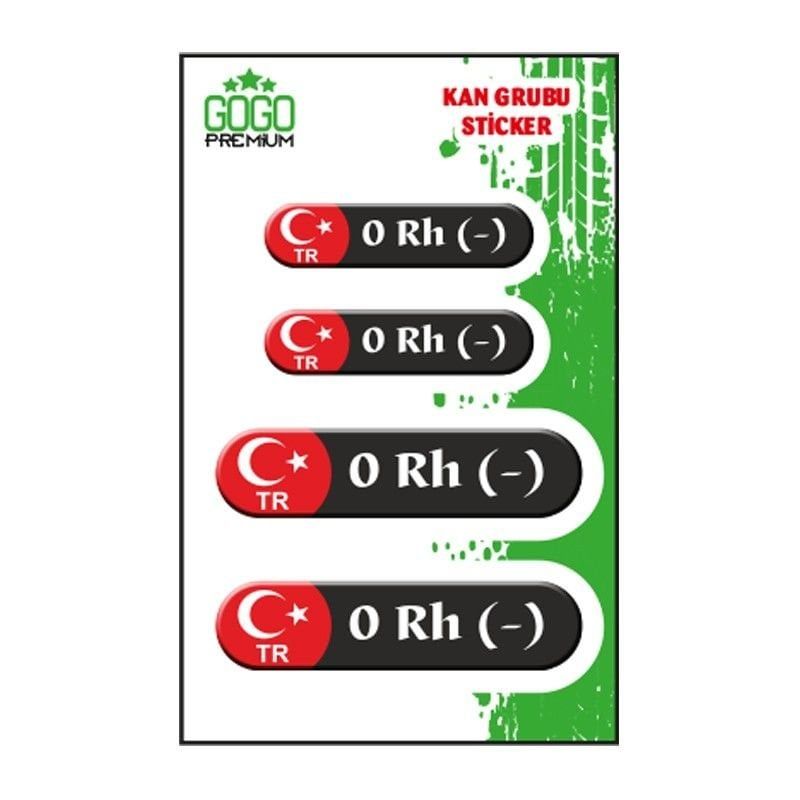 KAN GRUBU III 0 Rh(-) SİYAH DÖRTLÜ DAMLA ETİKET