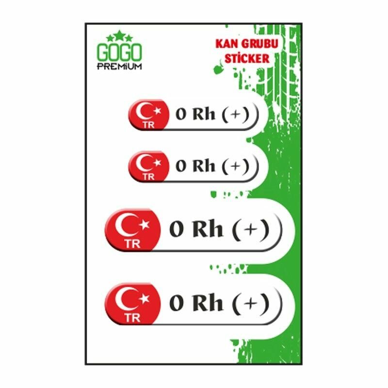 KAN GRUBU III O Rh(+) BEYAZ DÖRTLÜ DAMLA ETİKET