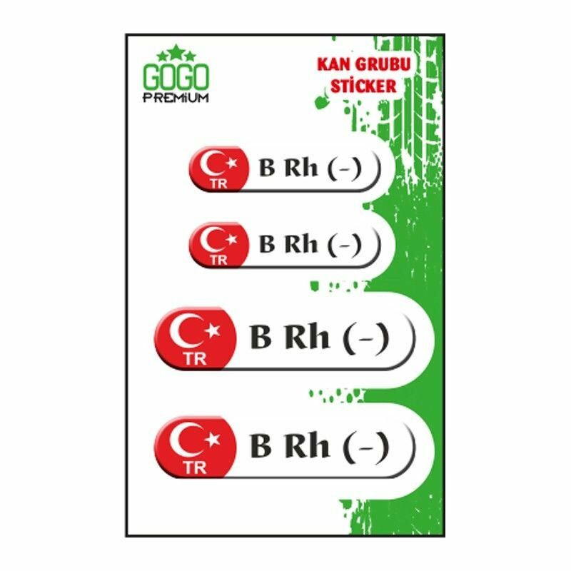 KAN GRUBU III B Rh(-) BEYAZ DÖRTLÜ DAMLA ETİKET