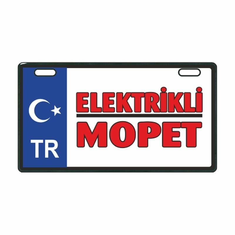 MAVİ ELEKTRİKLİ MOPET E-BİKE PLAKALIK