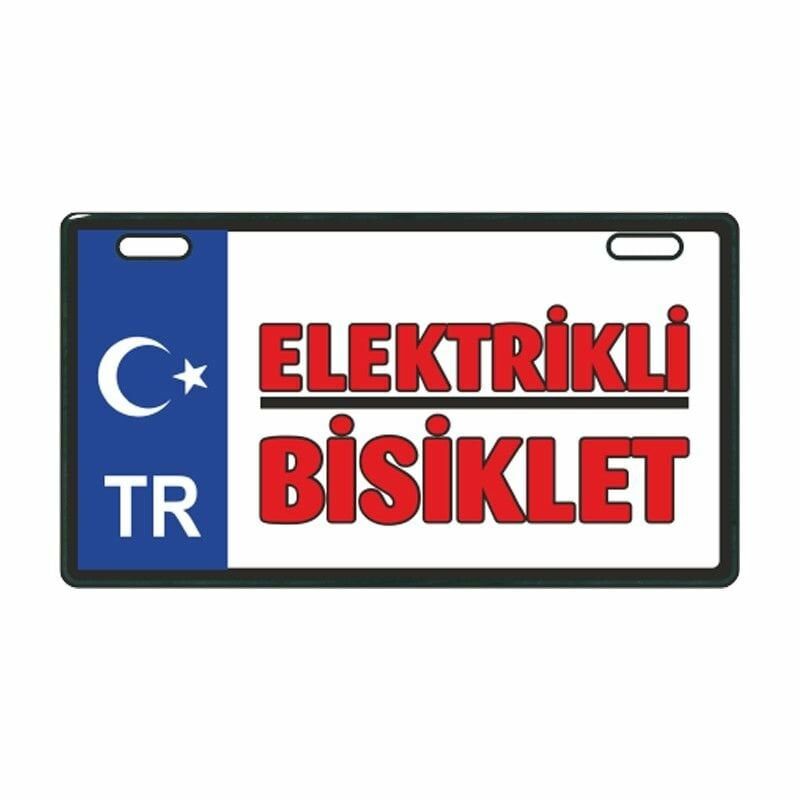 MAVİ ELEKTRİKLİ BİSİKLET E-BİKE PLAKALIK