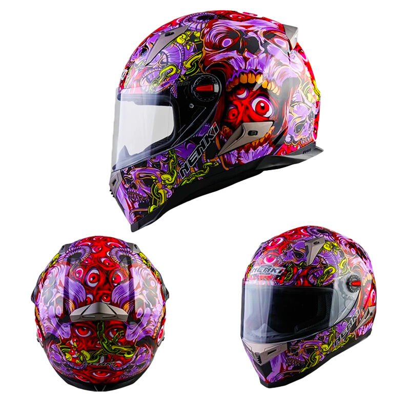 NENKİ FULL FACE KASK ŞEFFAF VİZÖR MODEL 9