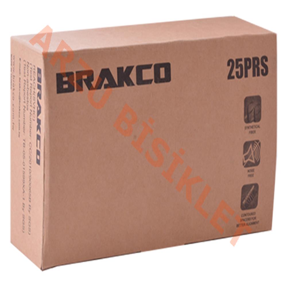 V BRAKE FREN PABUCU - ASİMETRİK [72 mm] [KUTU / 25 ÇİFT] BRAKCO  TAIWAN