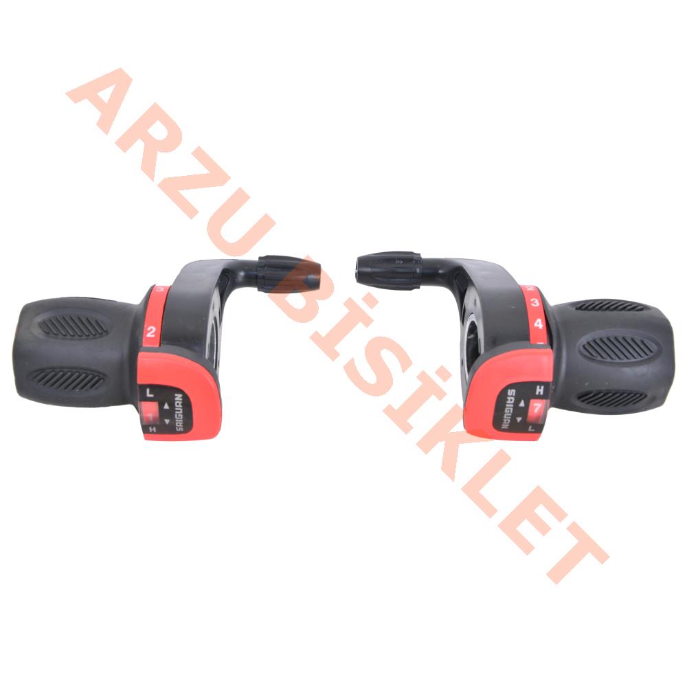 GRIP SHIFT VİTES KOLU 7 ' Lİ NO-INDEX KDSG-08 [SET- TEKLİ AMBALAJ] - KIRMIZI - SAIGUAN