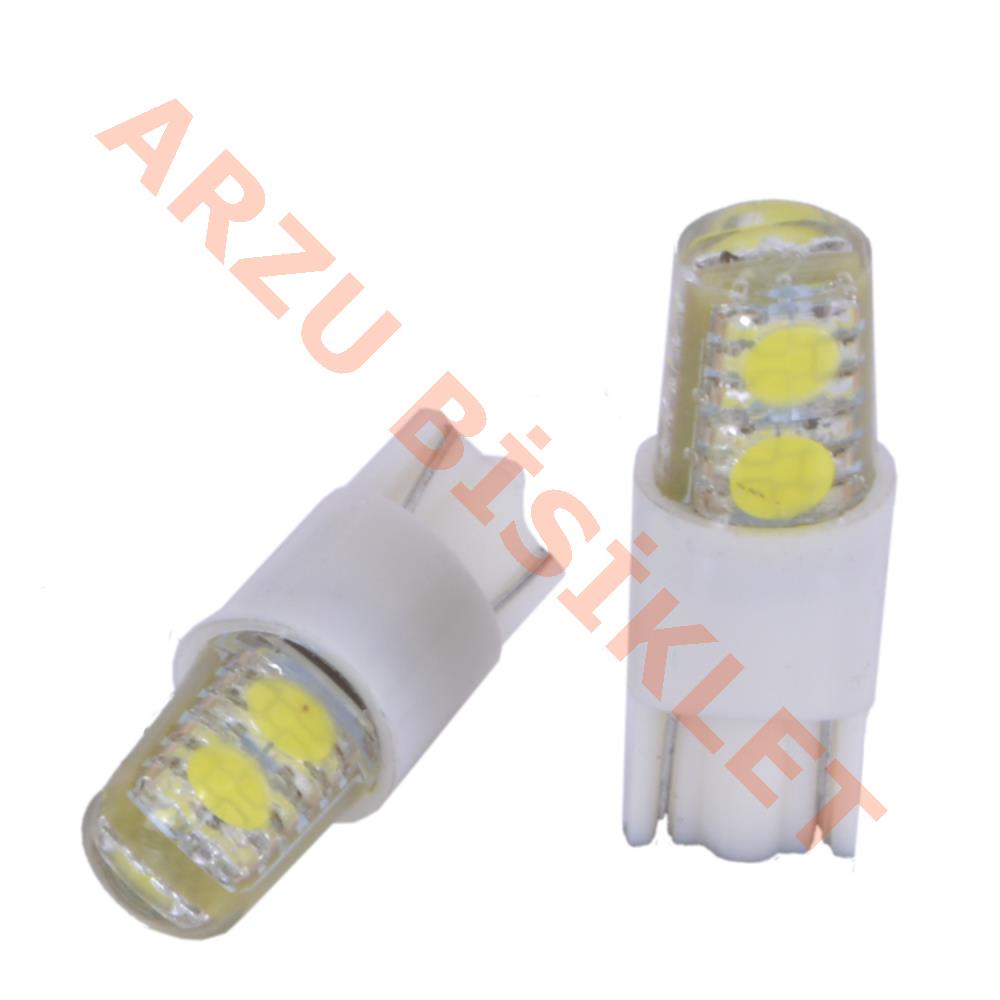 T10  4 LED' Lİ DİPSİZ AMPUL BEYAZ [ÇİFT]