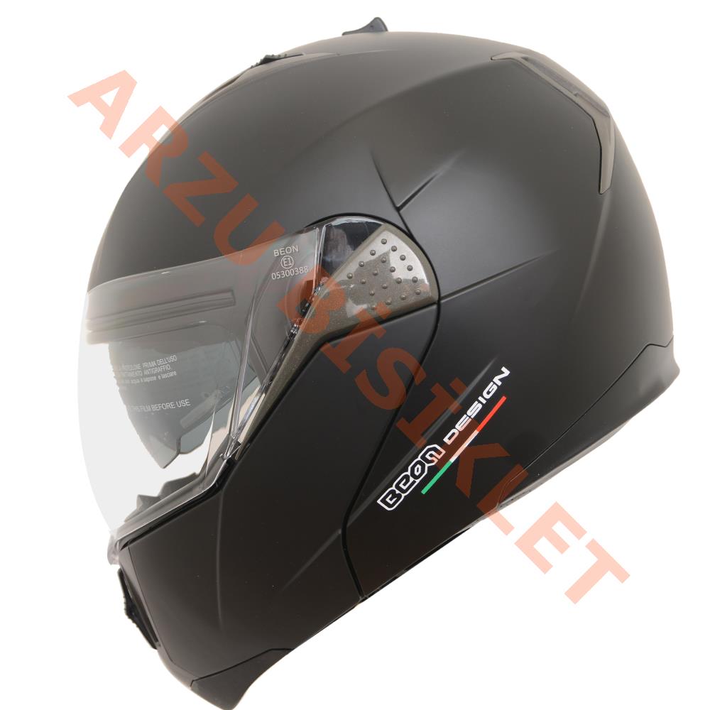 BEON- ÇENE AÇILIR VİZÖRLÜ KASK [B700] [MAT SİYAH] [S]