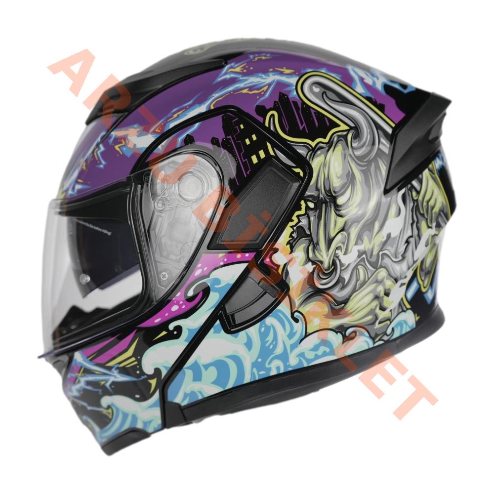 KC - ÇENE AÇILIR VİZÖRLÜ KASK [KC902] [BIG MONSTER] [S]