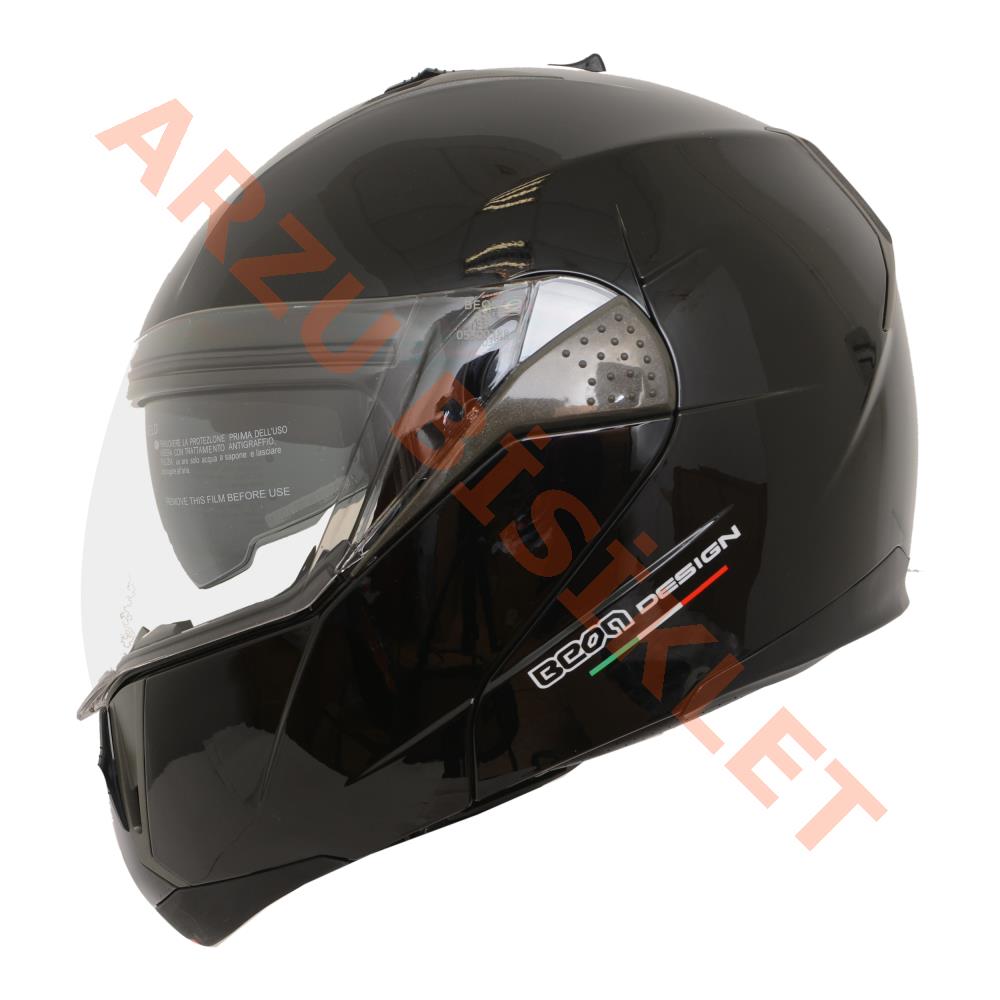 BEON- ÇENE AÇILIR VİZÖRLÜ KASK [B700] [SİYAH] [S]