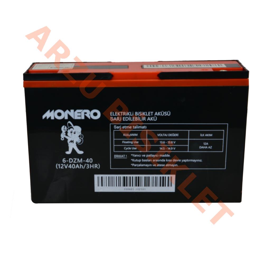 12V-40 AMPER [DAR] [267*78*170 mm] E-BIKE AKÜ - MONERO