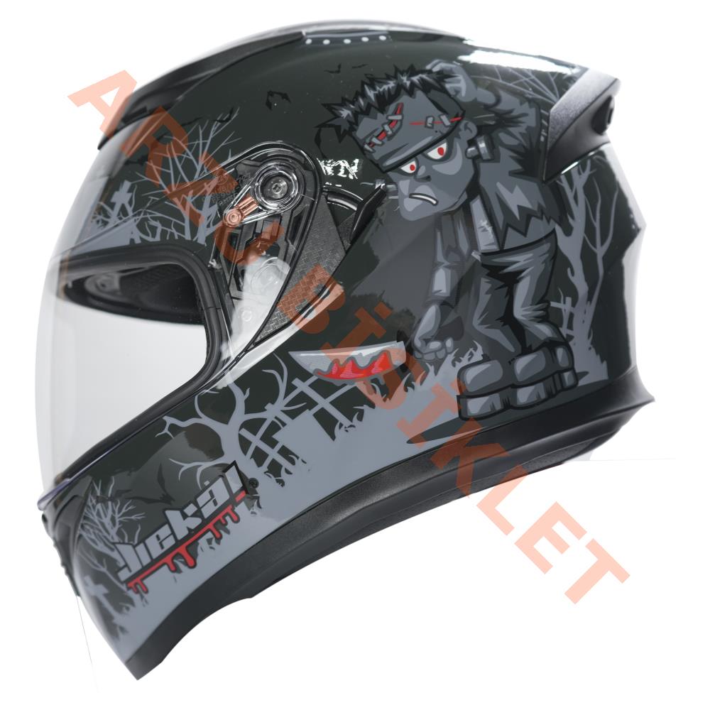 KC-KAPALI VİZÖRLÜ KASK [KC316-1] FRANKENSTEIN'S MONSTER [S] E BELGELİ