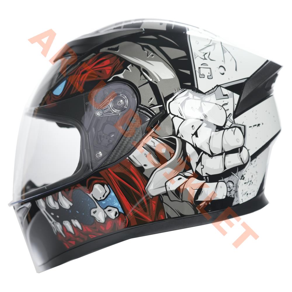 KC-KAPALI VİZÖRLÜ KASK [KC316-1] KURU KAFA [M] E BELGELİ