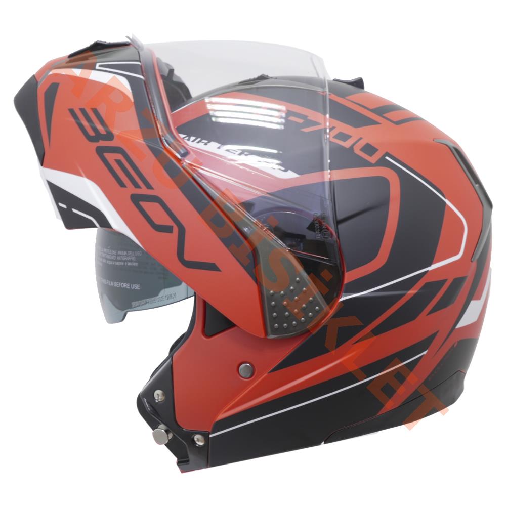 BEON- ÇENE AÇILIR VİZÖRLÜ KASK [B700] [KIRMIZI - SİYAH] [AIR TEK] [XXL]