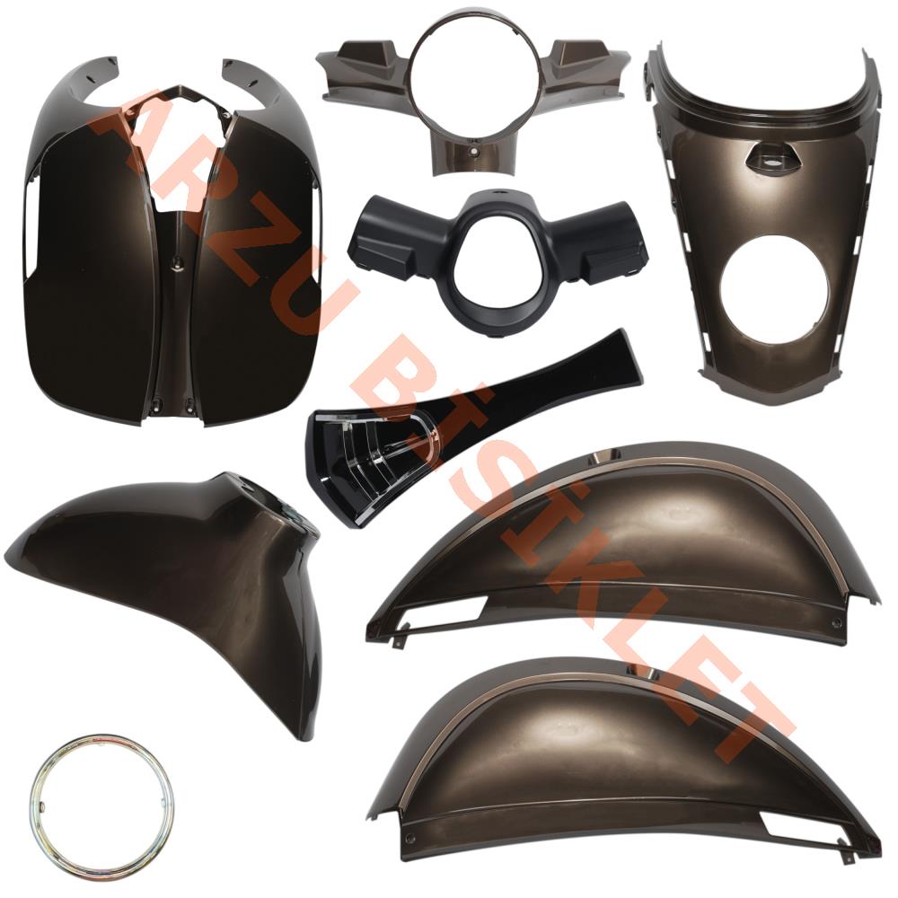 KAPORTA SET [BOYALI AKSAM] [KAHVERENGİ] - KUBA BLUEBERRY