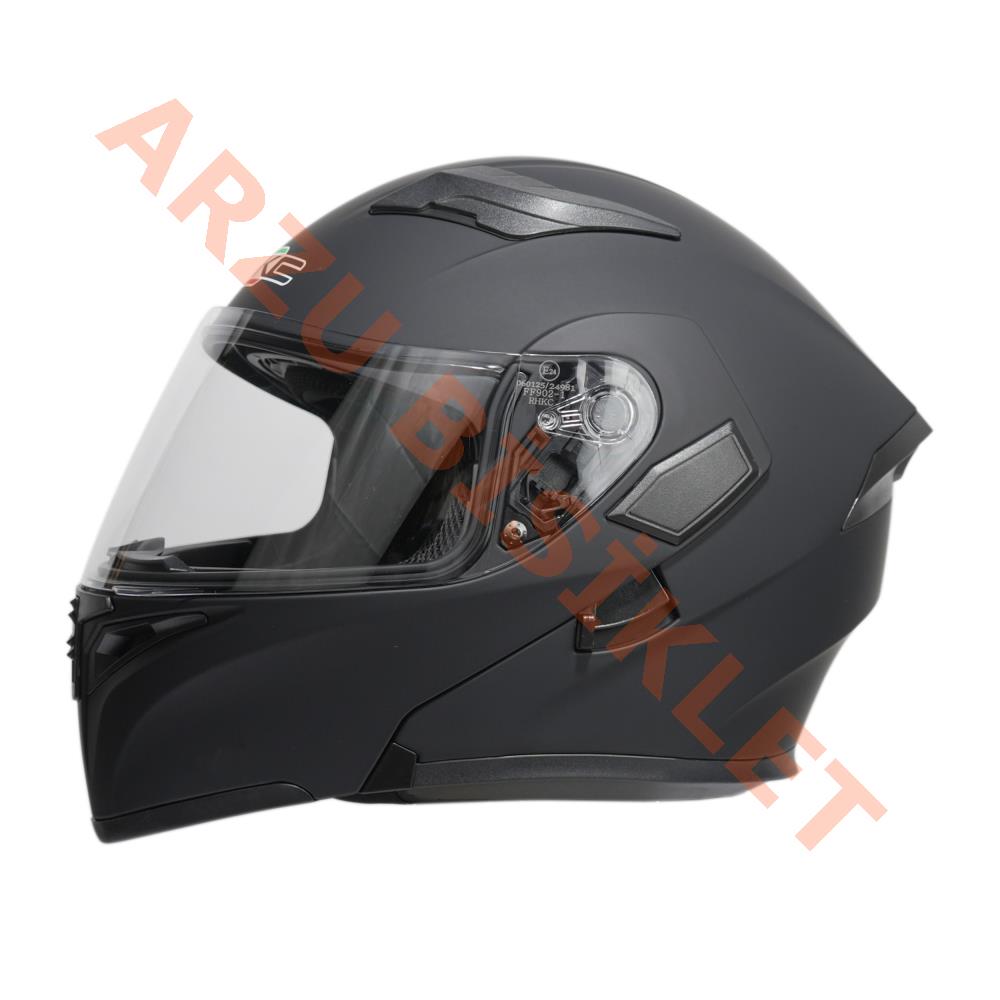 KC - ÇENE AÇILIR VİZÖRLÜ KASK [KC902] [MAT SİYAH] [L]